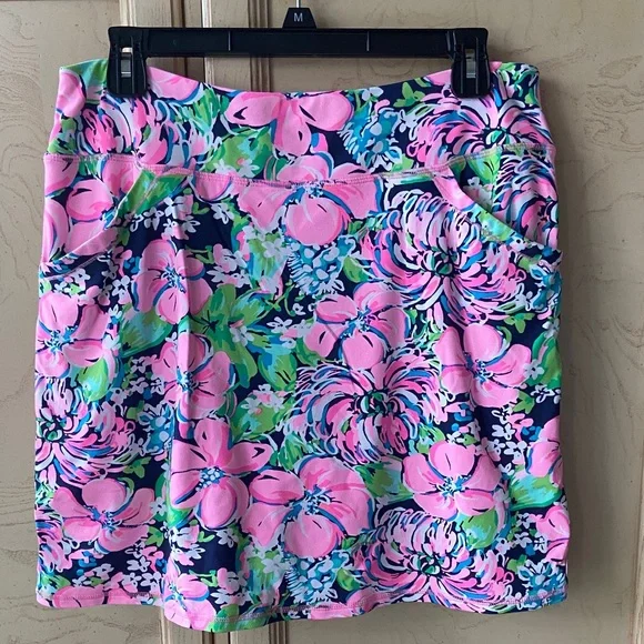 Lilly Pulitzer Floral Skort in Pink and Green - Picture 1 of 5